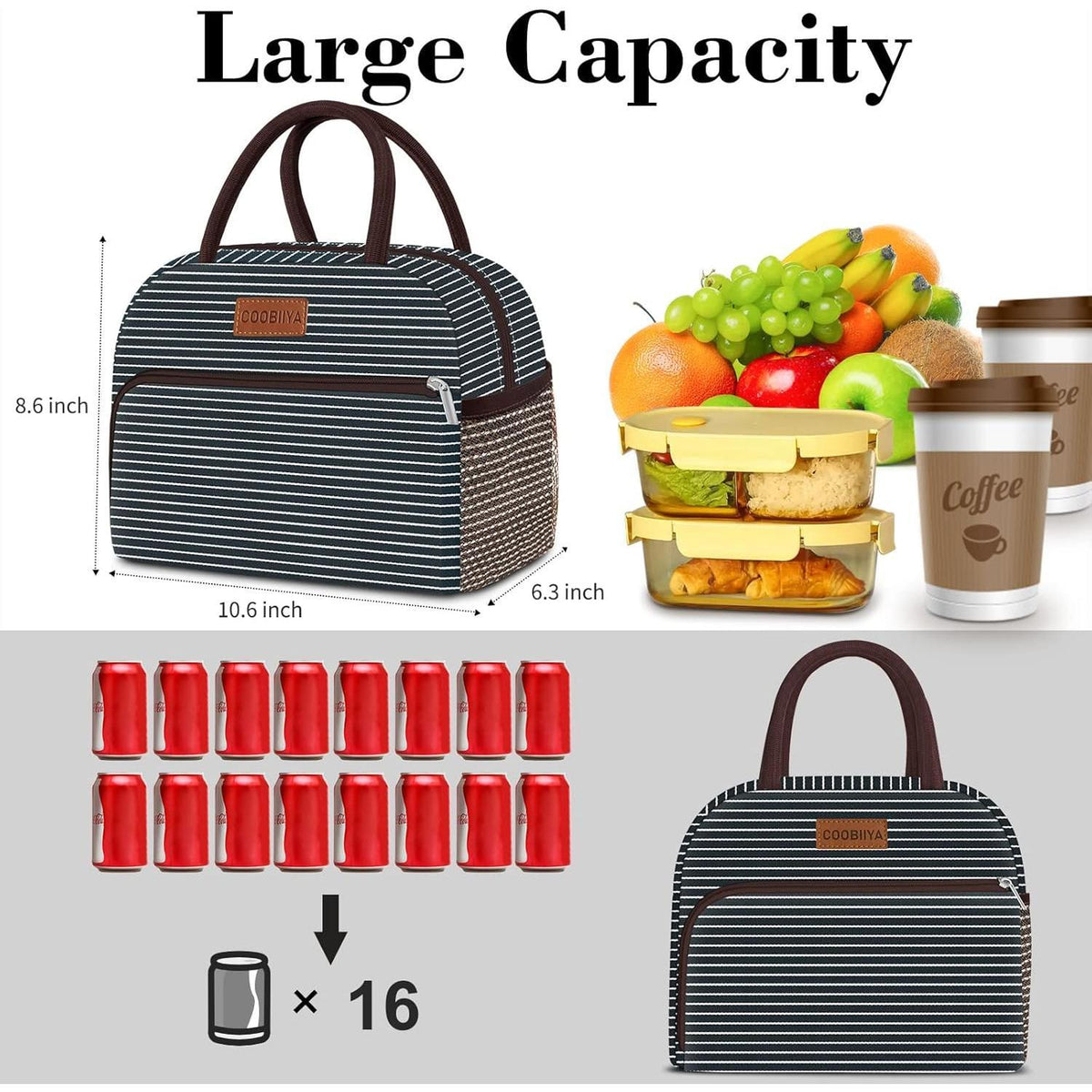 reinforced handles with sturdy stitching for daily carry weight