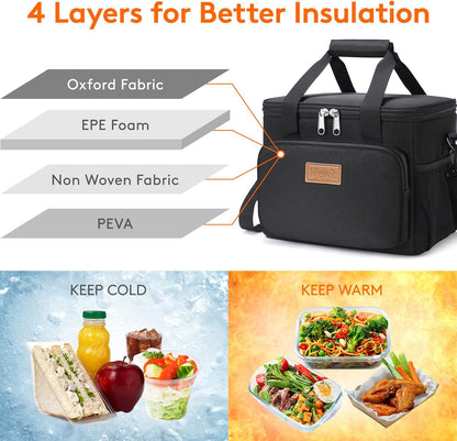 reinforced two-way zipper with wide top opening for vertical container access