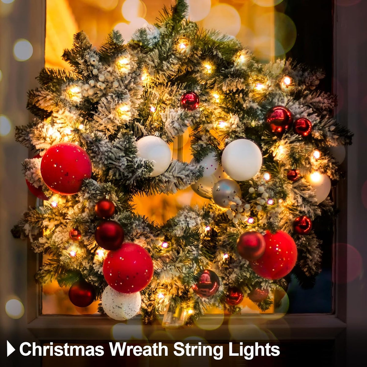 remote control with 8 lighting modes including steady on, twinkle, and slow fade