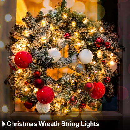 remote control with 8 lighting modes including steady on, twinkle, and slow fade