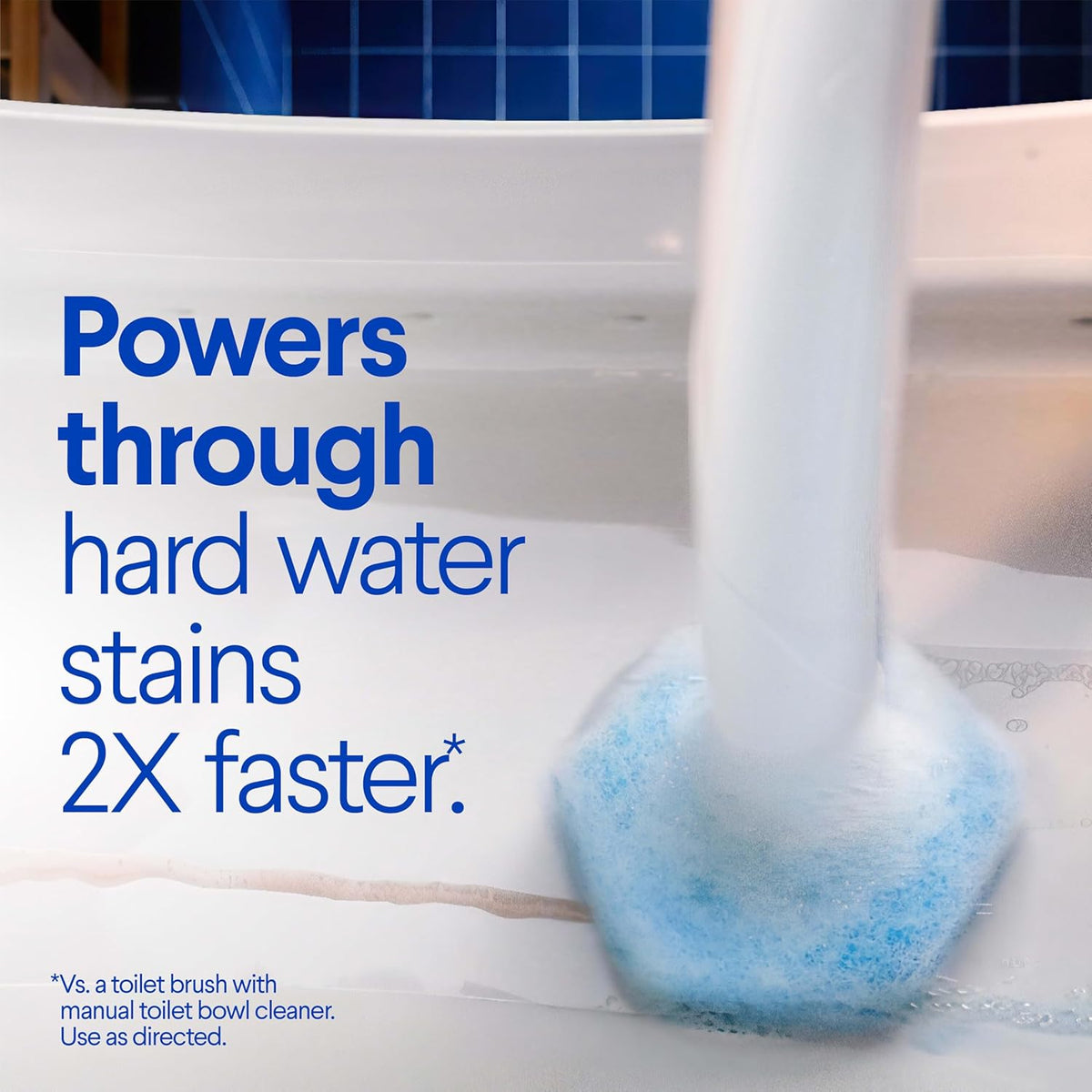 replaces both a liquid toilet bowl cleaner and a reusable toilet brush