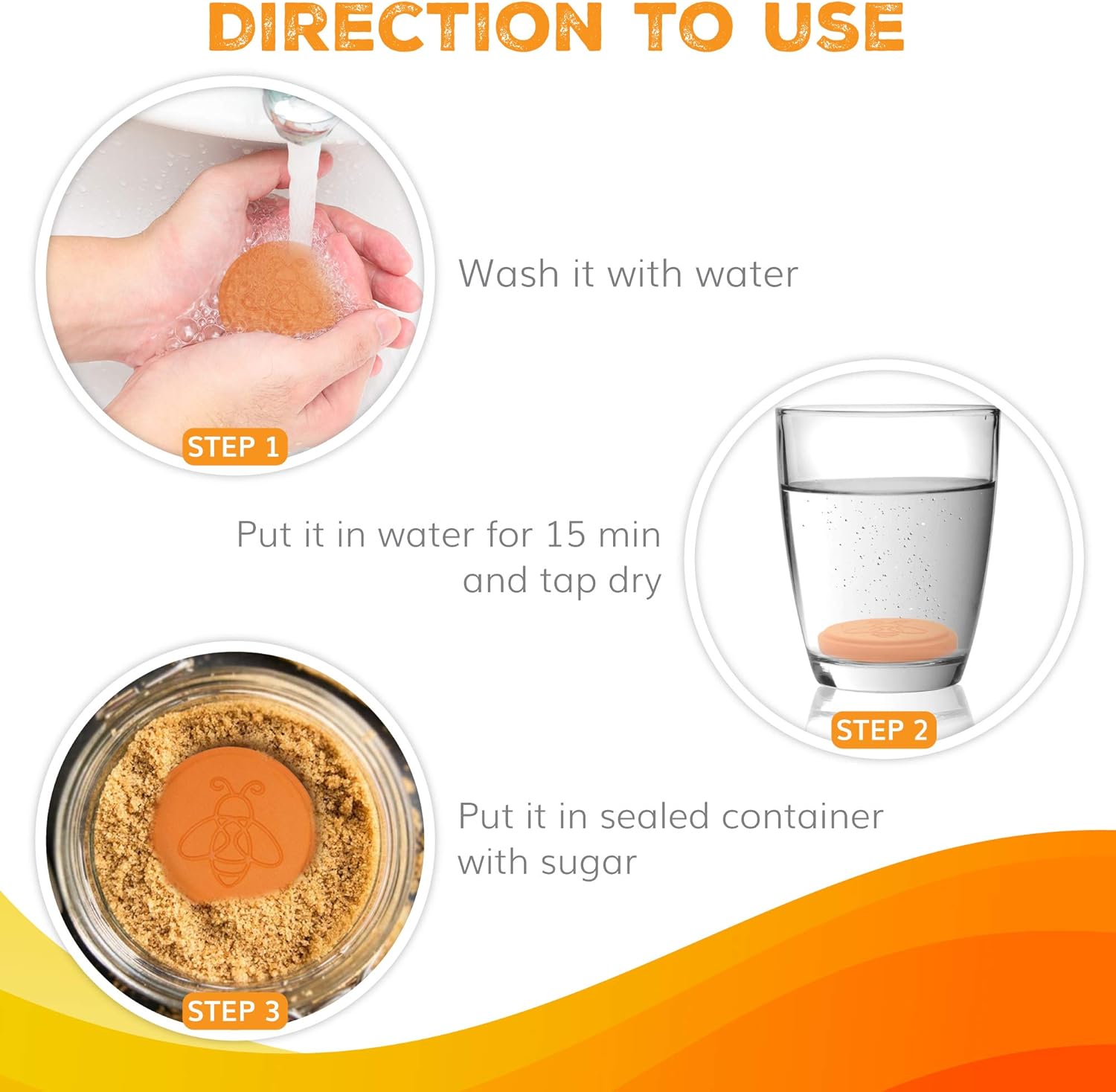 reusable design activated by soaking in water every two months