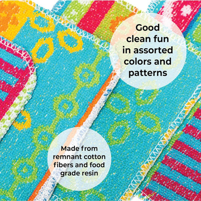 reusable design replacing disposable scouring pads, steel wool, brillo pads, and sponges