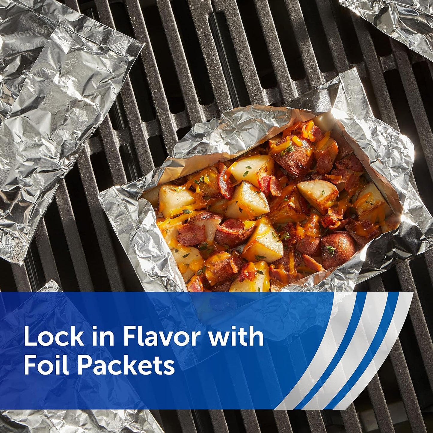 Reynolds Wrap Non-Stick Aluminum Foil – Heavy-Duty Grill Foil for Foil Packet Meals on Backyard Grill and Campfire