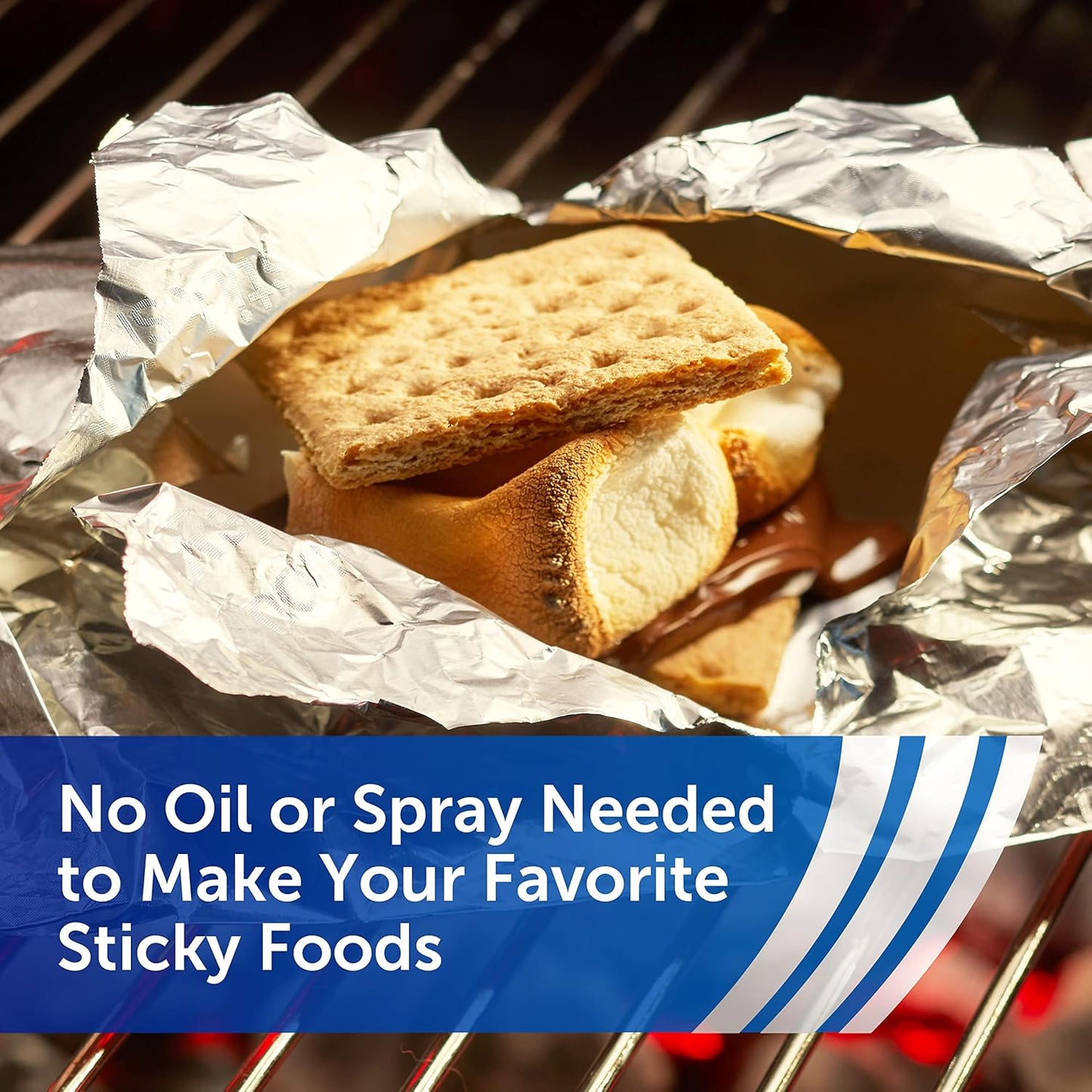Reynolds Wrap Non-Stick Aluminum Foil – Heavy-Duty Grill Foil for Foil Packet Meals on Backyard Grill and Campfire