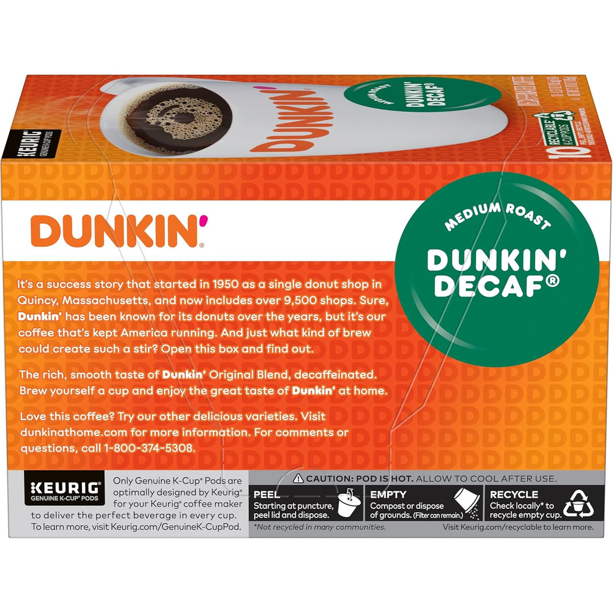 rich, smooth taste profile matched to dunkin' original blend