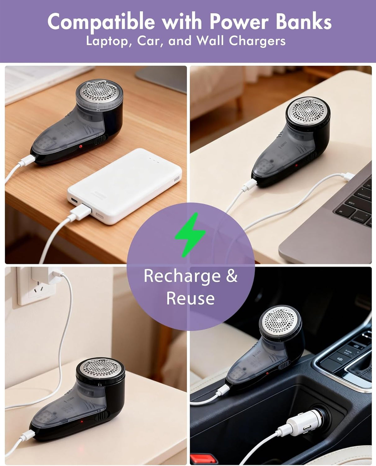 Ruidla Rechargeable Sweater Shaver – Practical Housewarming Gift for New Homeowners