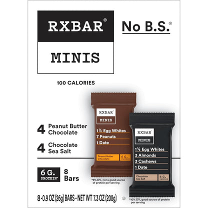 RXBAR Minis Protein Bars – Car Cup Holder Snack for Road Trips, Compact 6g Protein Bites