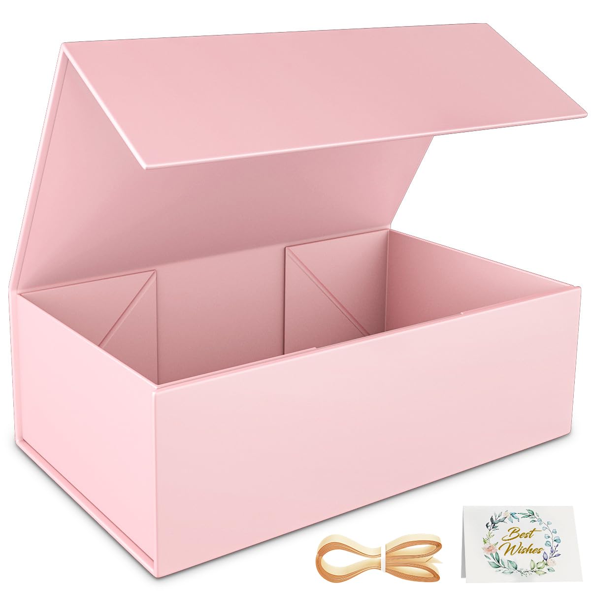RYDDOY Pink Gift Box, 9.5x6x3&amp;#39;&amp;#39; Gift box for Presents with Lids Magnetic Closure Rectangle Collapsible for Bridesmaid Proposal Box, Wedding, Christmas, Halloween, Birthday Gift Packging