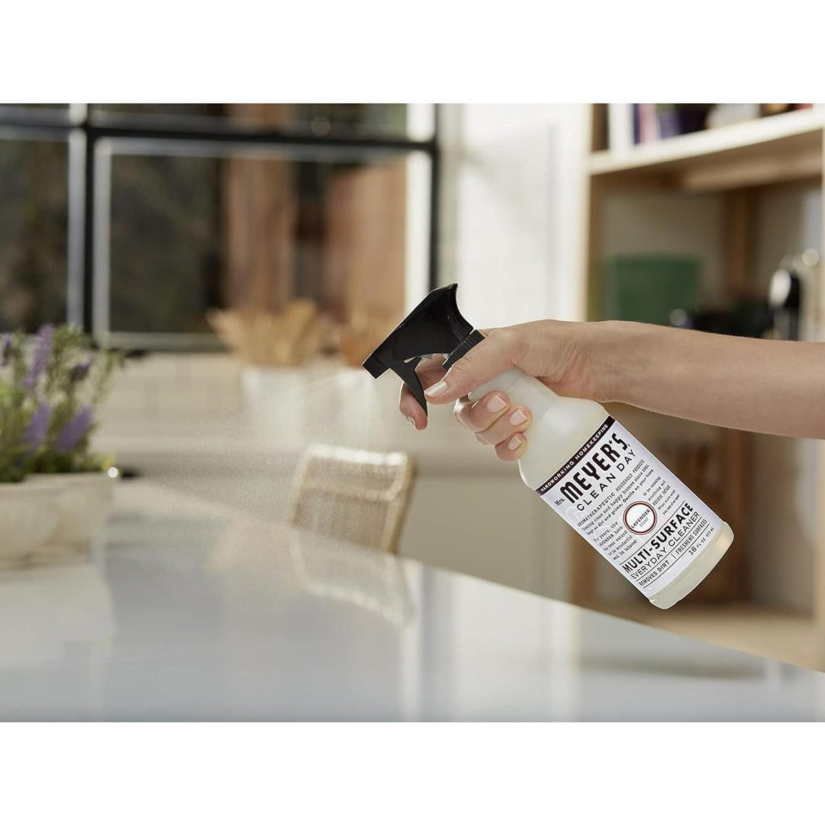 safe for non-porous surfaces including finished wood, tile, porcelain, sealed stone, glass, and countertops