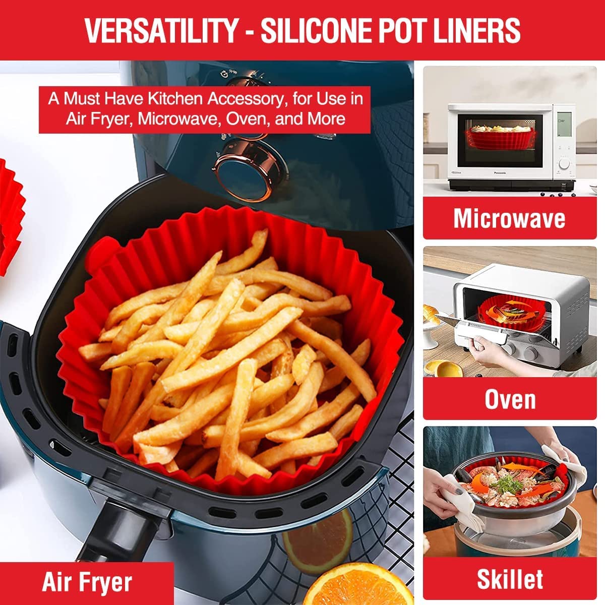 SafeHome Air Fryer Liners Set – Calm, No-Mess Cooking Accessory for Mindful Home Chefs