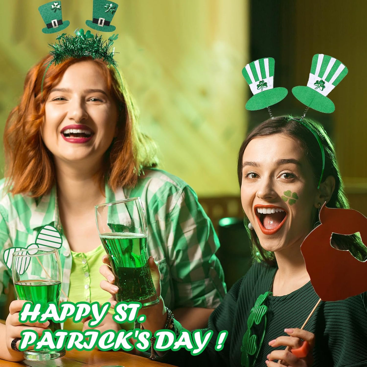 saint patrick's day and irish-themed top hat and headband styles
