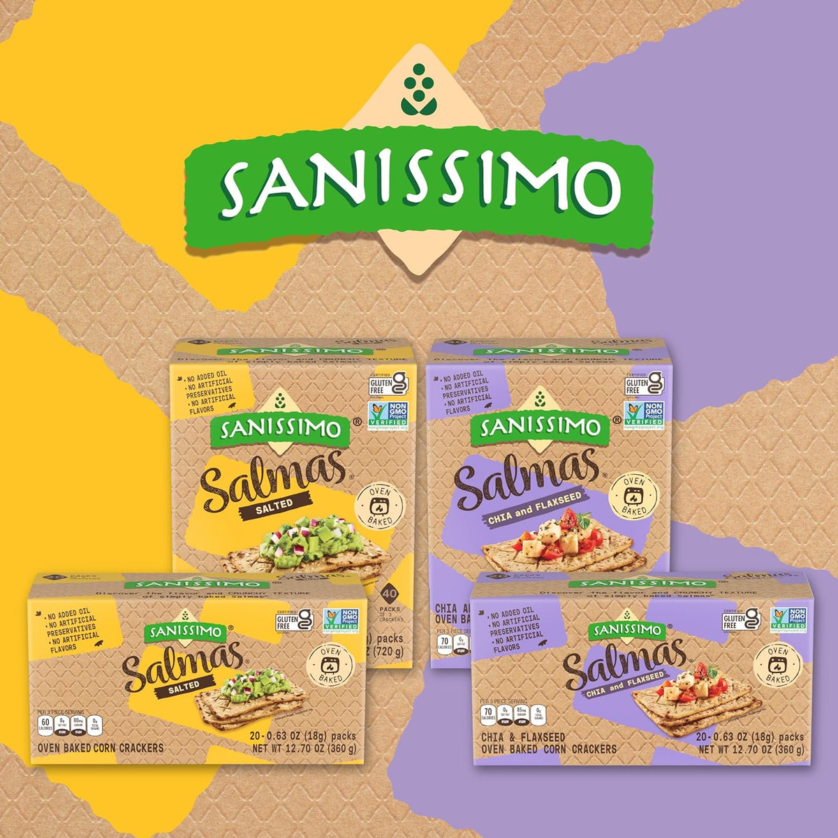 Sanissimo Salmas Salted – Three-Ingredient Snack Packs for After-School Backpack Stash