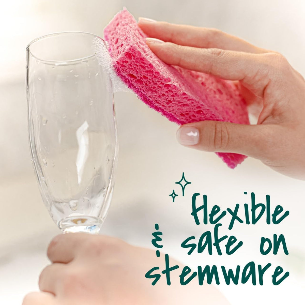 Scotch-Brite Delicate Clean Scrub Sponge – One Sponge for Every Surface in a Clutter-Free Kitchen