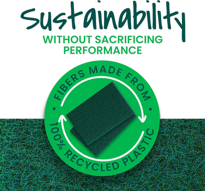 Scotch-Brite Heavy Duty Scouring Pad 8 Pack – Non-Toxic Reusable Scrubber for a Cleaner, Healthier Home