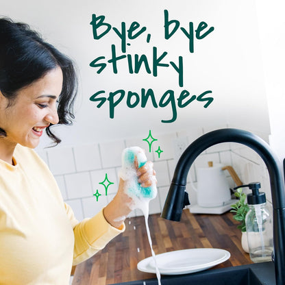 Scotch-Brite Heavy Duty Scrub Sponge for Fast Cleanup After Meals, Dishwasher-Save Reusable Sponge