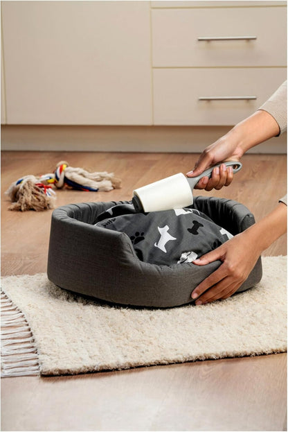 Scotch-Brite Pet Hair Lint Roller – Sleek Wooden-Handle Fur Remover for Neutral Interiors and Uncluttered Living Rooms