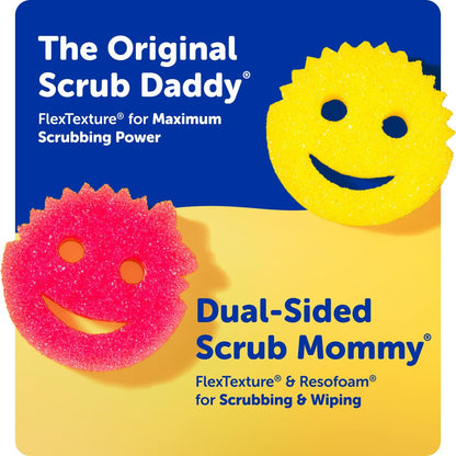 Scrub Daddy BPA-Free Sponges – Safe, Non-Toxic Kitchen Scrubber for Families with Kids & Pets