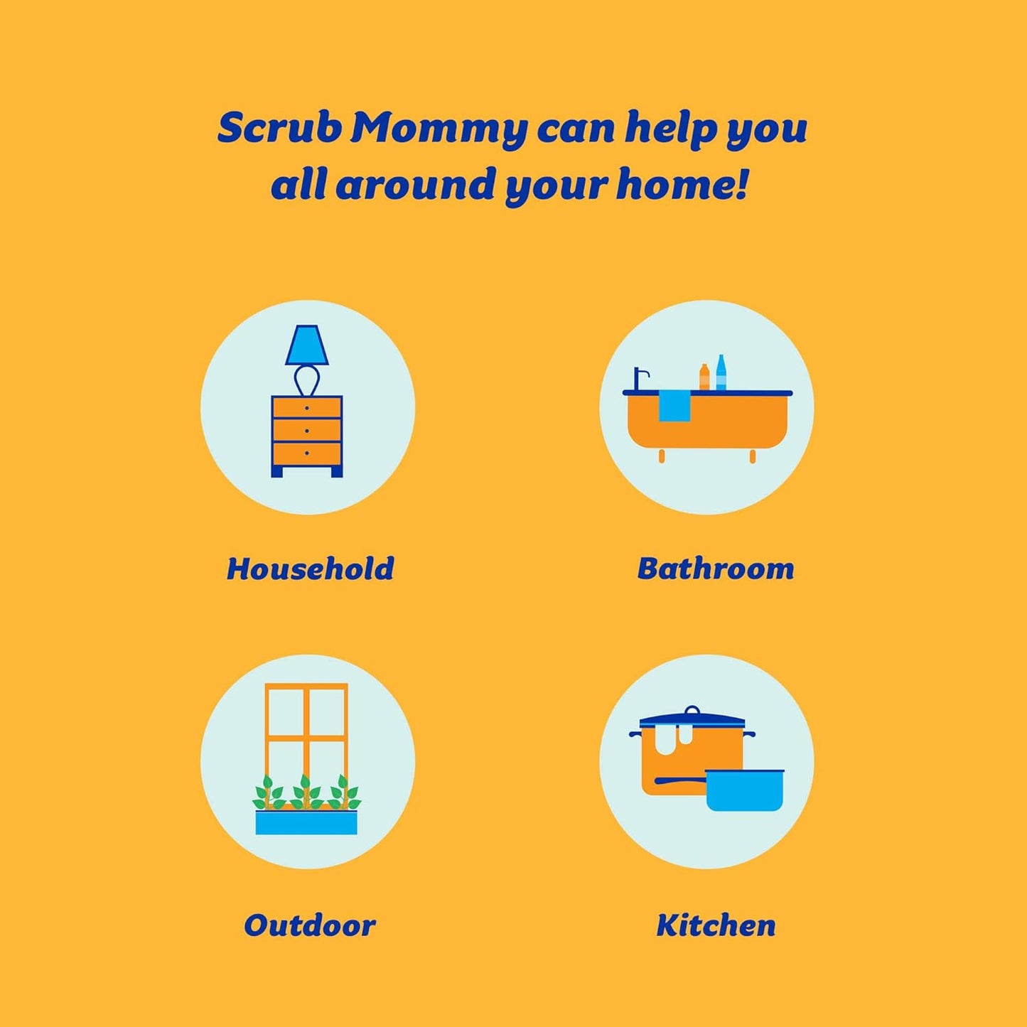Scrub Daddy Scrub Mommy Sponge – One-Tool Minimalist Kitchen Sink Upgrade, Replaces Three Cleaning Clutter Items