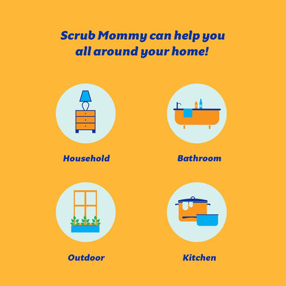 Scrub Daddy Scrub Mommy Sponge – One-Tool Minimalist Kitchen Sink Upgrade, Replaces Three Cleaning Clutter Items