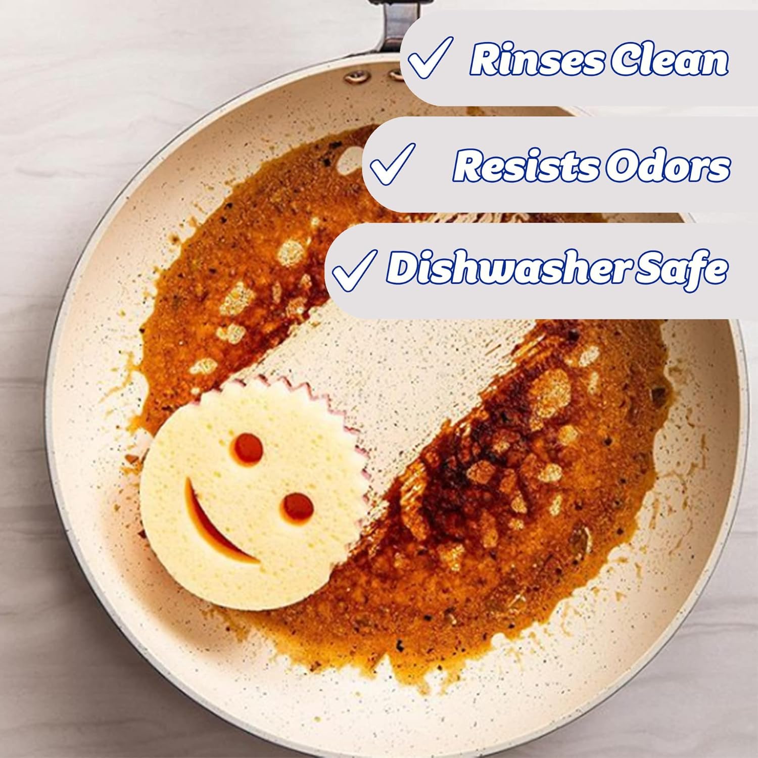 Scrub Daddy Scrub Mommy Sponge – One-Tool Minimalist Kitchen Sink Upgrade, Replaces Three Cleaning Clutter Items