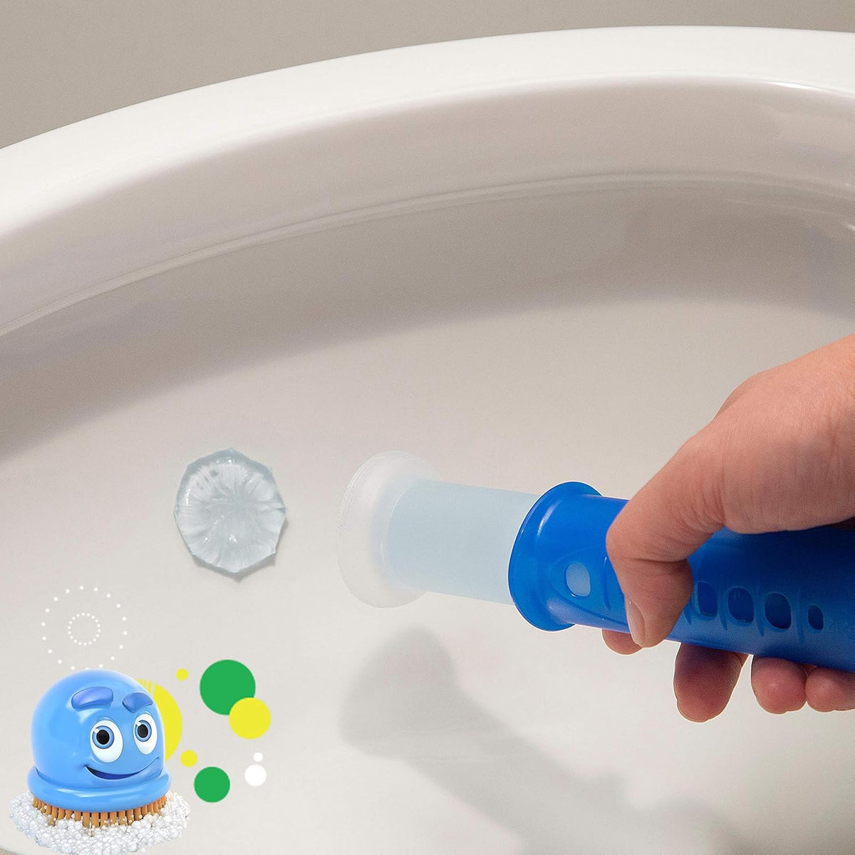Scrubbing Bubbles Toilet Bowl Gel Stamps, Rainshower Scent, Touch-Free Cleaning Disc for a Clutter-Free Powder Room