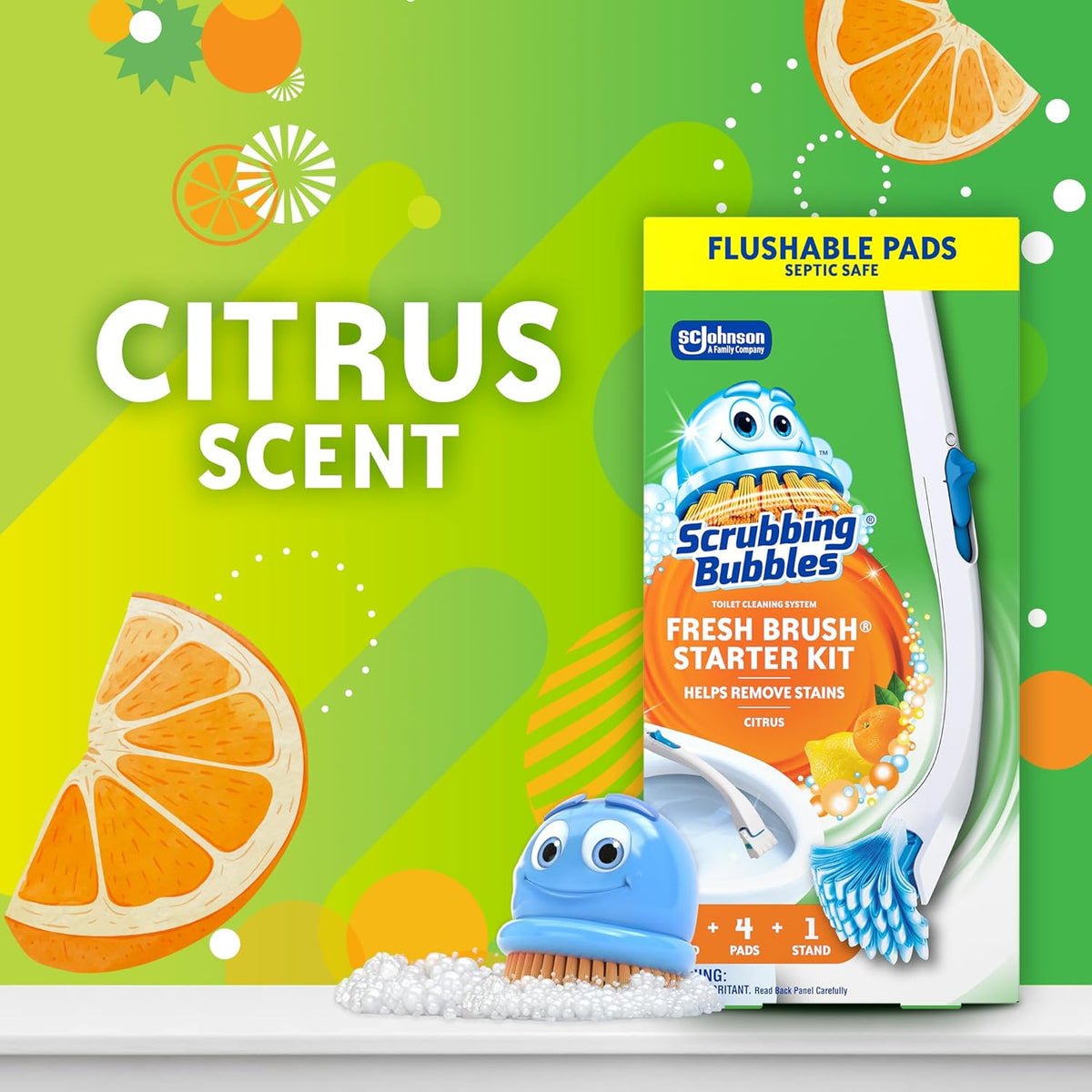 Scrubbing Bubbles Toilet Wand – Focused Home Office Bathroom Refresh, 30-Second No-Contact Clean