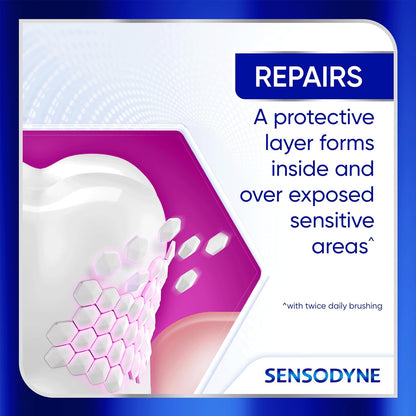 Sensodyne Clinical Repair Whiten & Shine – Premium 3-Pack Sensitivity Toothpaste for Elevated Smiles