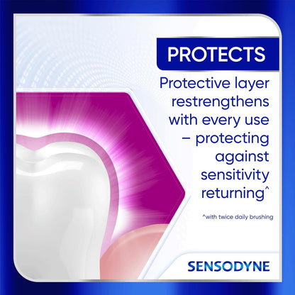 Sensodyne Clinical Repair Whiten & Shine Toothpaste – Self-Care Dental Ritual for Sensitive Teeth, 2.3 oz Daily Mint