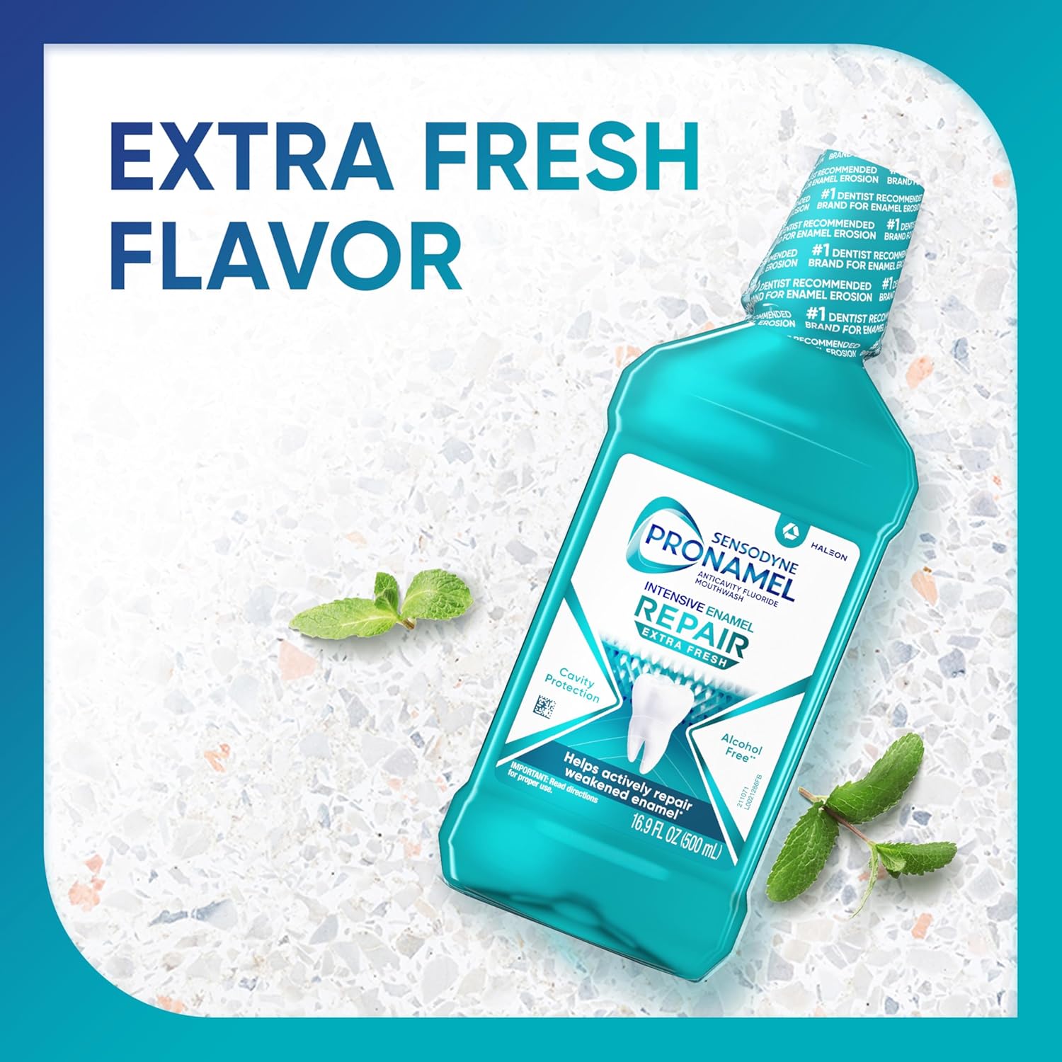 Sensodyne Pronamel Alcohol-Free Mouthwash – Gentle Daily Enamel Repair for Sensitive Teeth, Extra Fresh 16.9 fl oz (3 Pack)