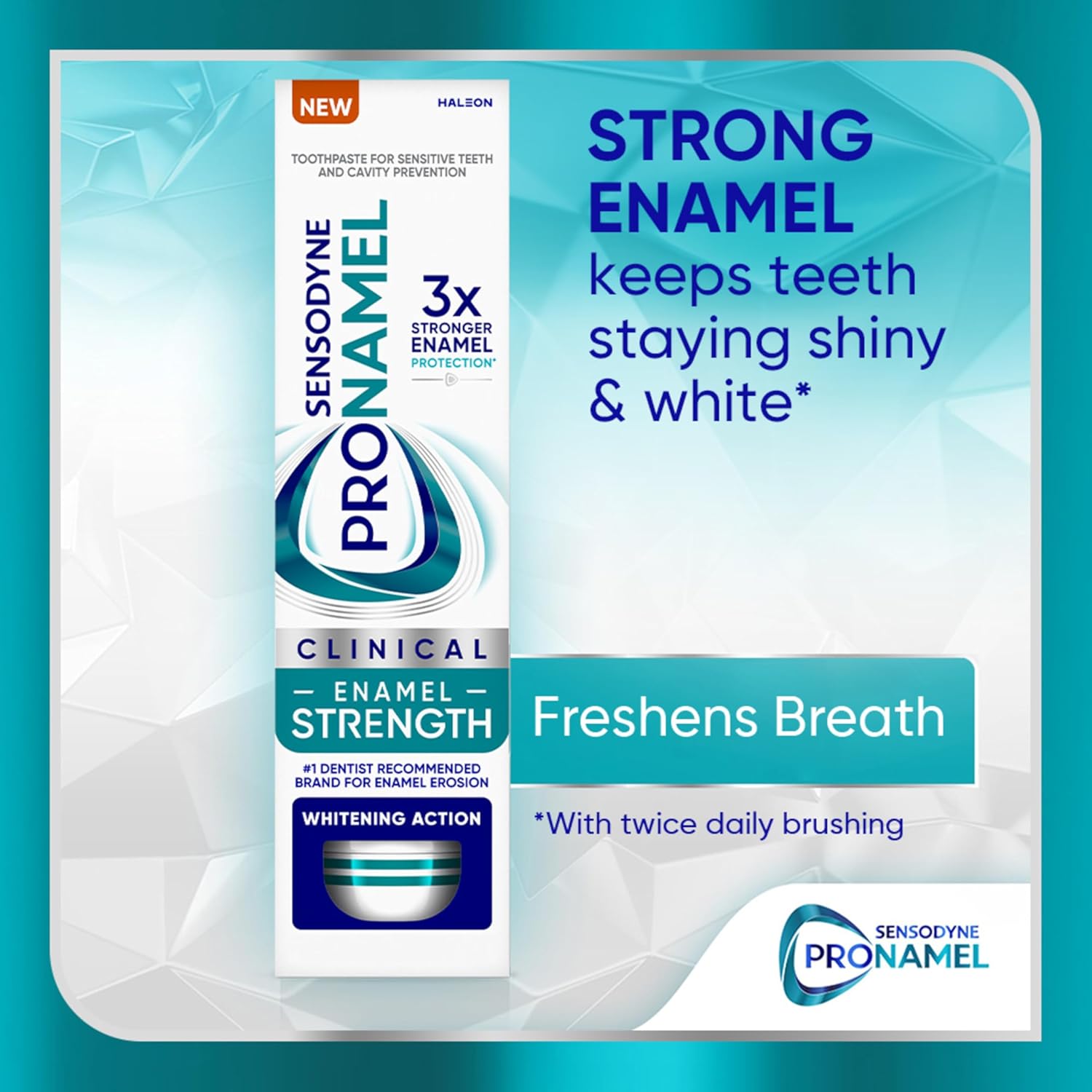 Sensodyne Pronamel Clinical Enamel Strength Toothpaste – Citrus Fresh Mint for a Calming Morning Brushing Ritual