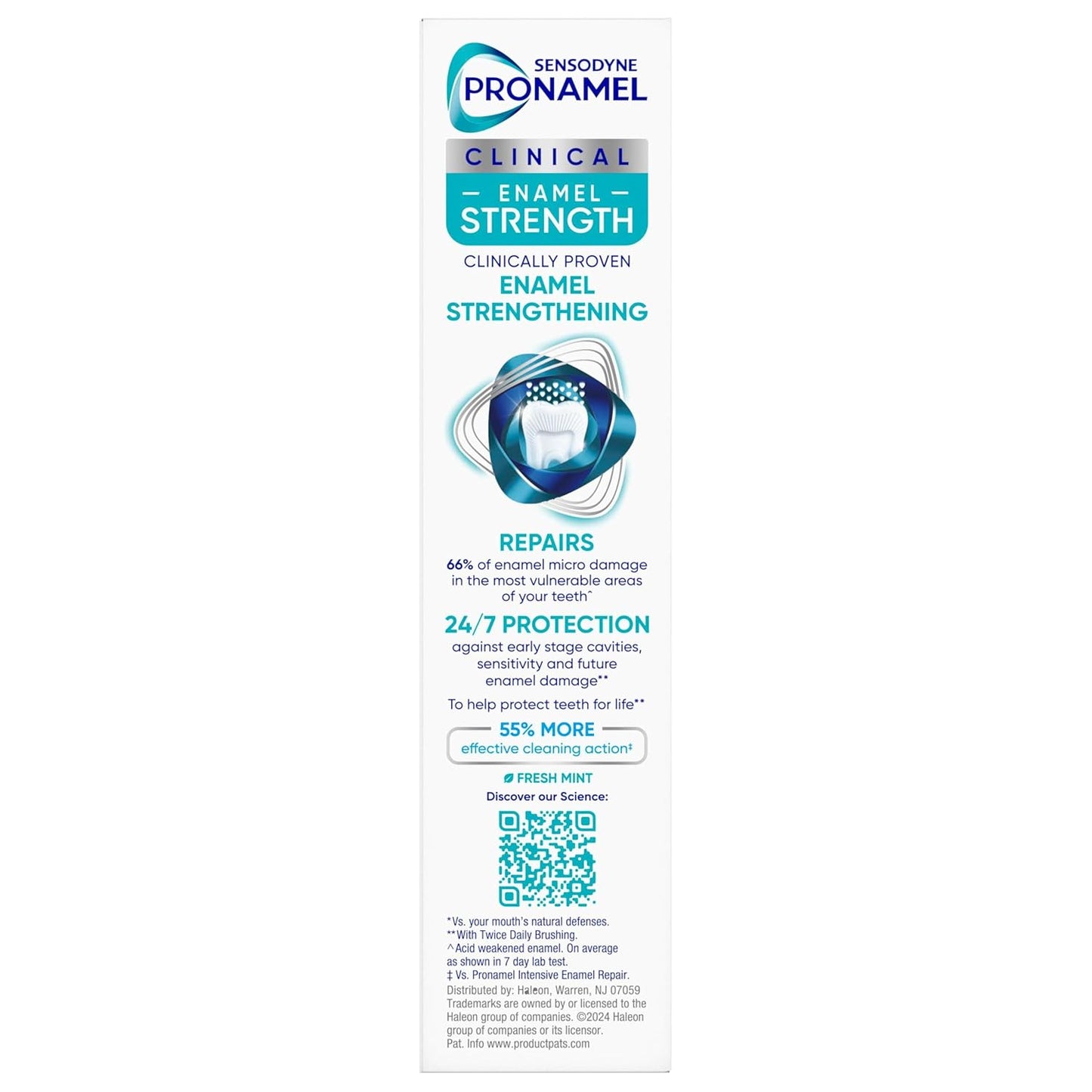 Sensodyne Pronamel Clinical Enamel Strength Toothpaste Safe Daily Choice for Sensitive Teeth, Deep Clean Enamel Repair Without Harsh Abrasives