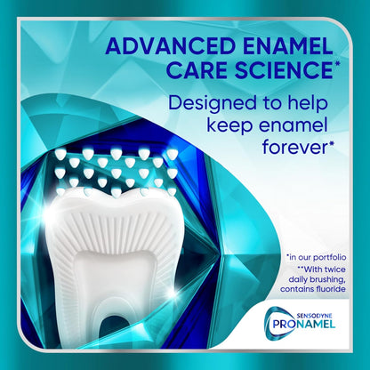 Sensodyne Pronamel Clinical Enamel Strength Toothpaste Safe Daily Choice for Sensitive Teeth, Deep Clean Enamel Repair Without Harsh Abrasives
