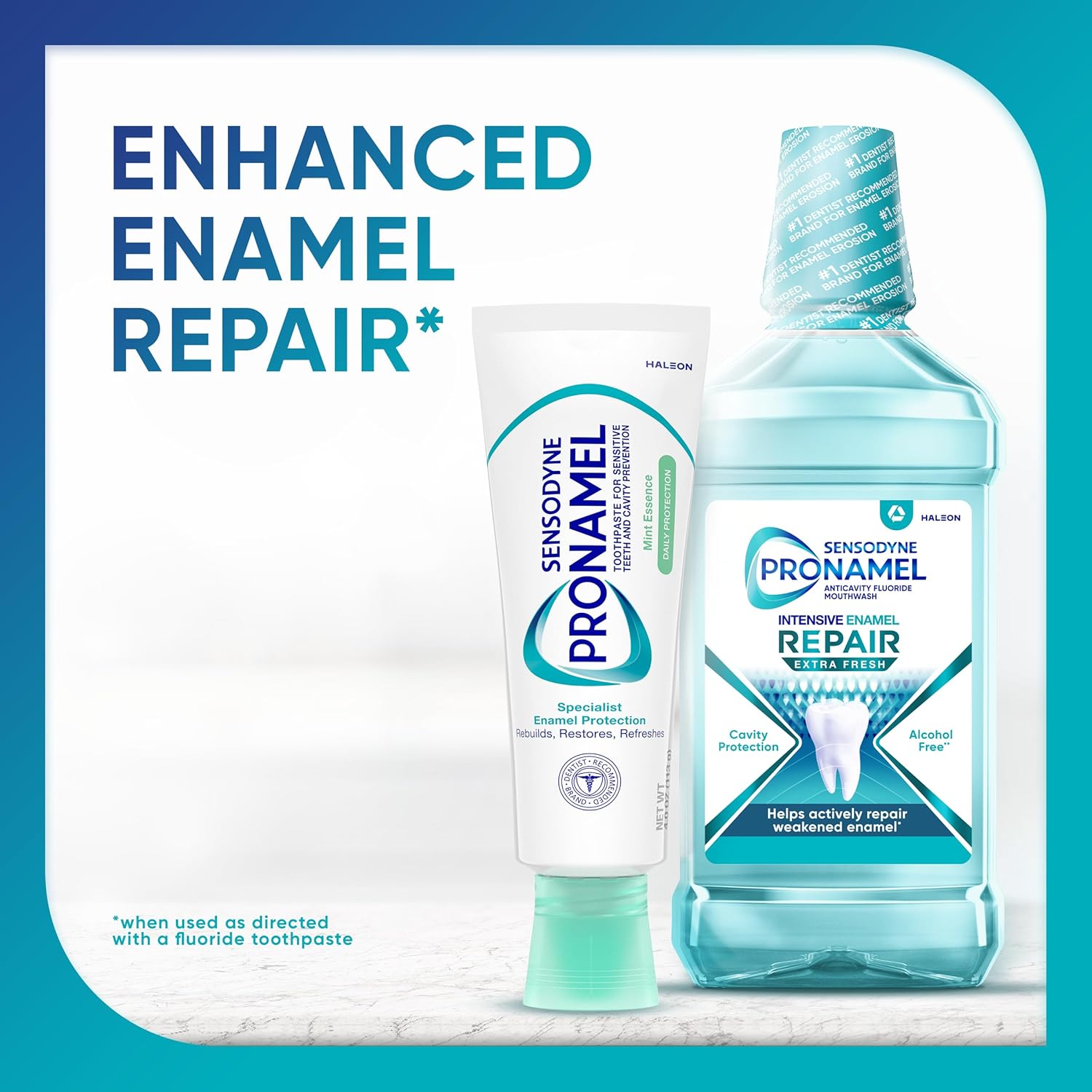 Sensodyne Pronamel Daily Protection Enamel Toothpaste for Sensitive Teeth - Mint Essence, 4 oz (Pack of 3) for Mindful Morning and Bedtime Oral Care Rituals