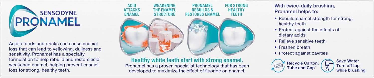 Sensodyne Pronamel Sensitive Teeth Toothpaste – Clean, Essential Enamel Care in Understated Design