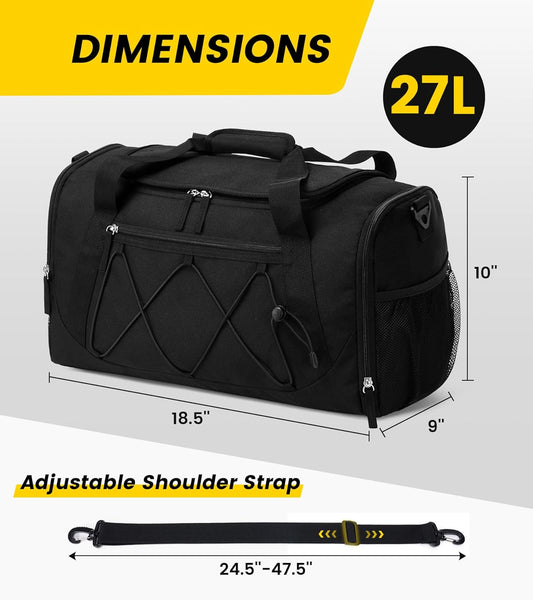 separate zippered shoe compartment on the side