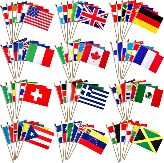 set of 100 country flags covering major world nations