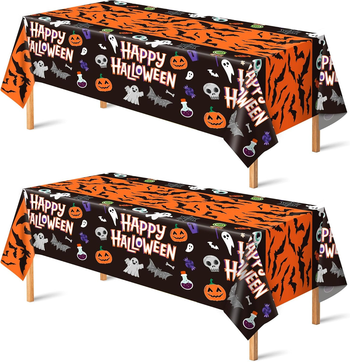set of 2 tablecloths measuring 86.6 x 51.2 inches each