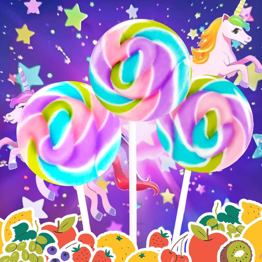 seven color-themed variants including mermaid, zebra, pink, green, red, blue-white, and red-green swirls