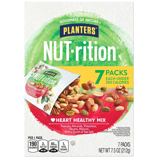 seven individually sealed 1.07 oz pouches for single-serve portion control