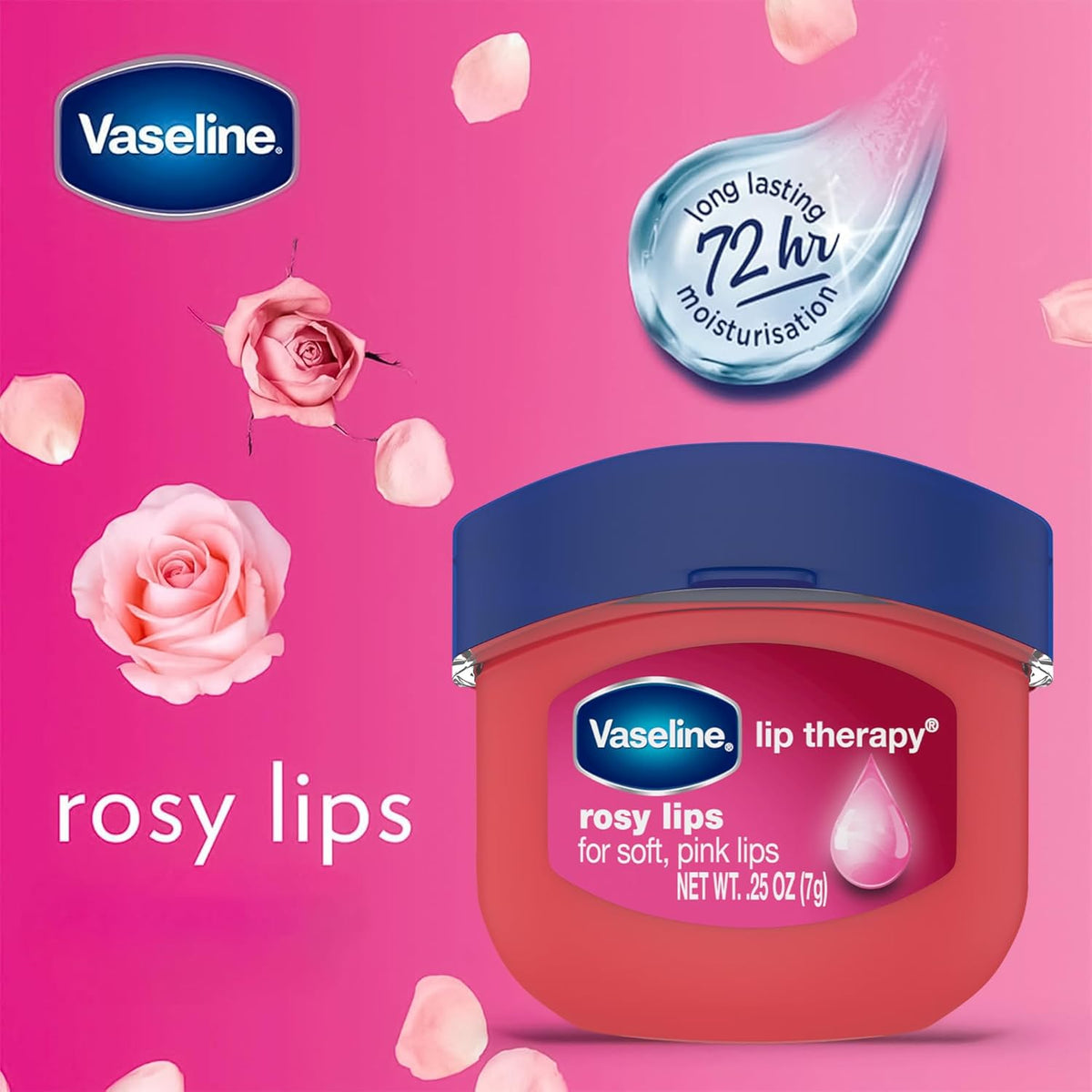 sheer pink tint with light rose fragrance in the rosy lips variant