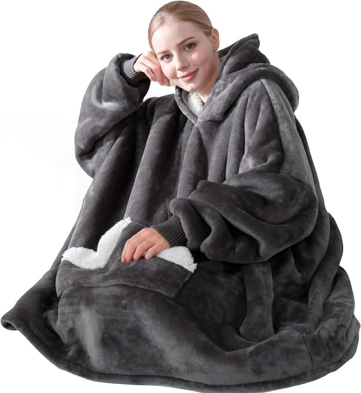 sherpa and fleece dual-fabric construction for warmth