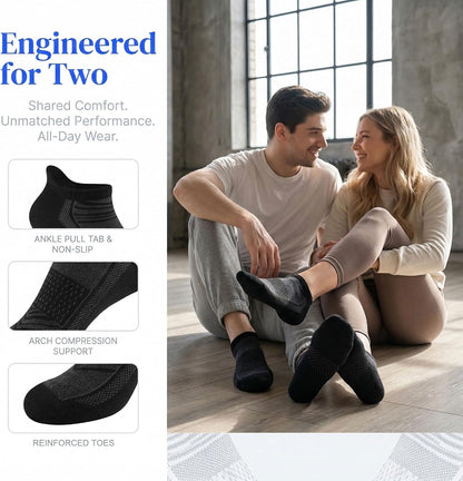 shnn 14-Pair No-Show Socks – Distraction-Free Comfort Pack for Long Workdays and Travel Days