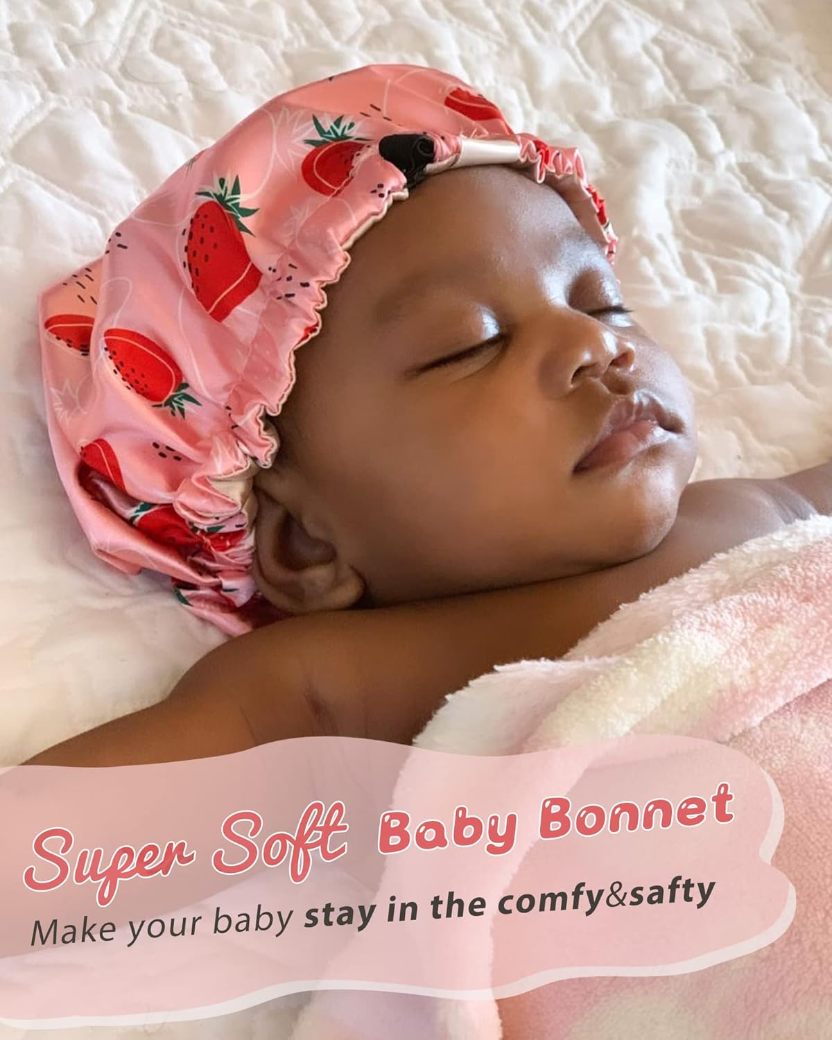 side-release buckle plus adjustable slide and stretchy elastic strap for customizable sizing