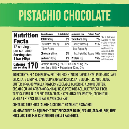 signature puff-crispy base combining crunchy quinoa and pea crisps with a smooth creamy bottom coating
