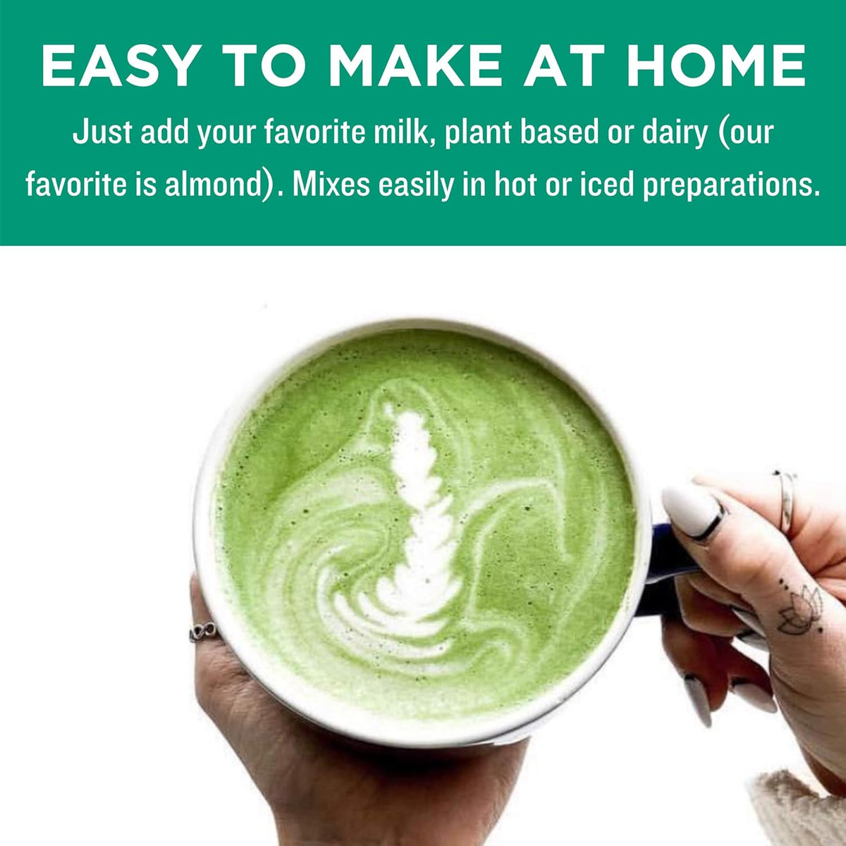 simple 2-teaspoon preparation method (mix with warm water, add milk, hot or cold)