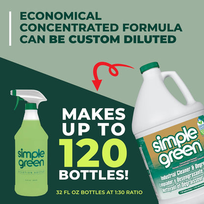 Simple Green Industrial Cleaner and Degreaser – Driveway and Concrete Degreaser for Outdoor Heavy-Duty Cleaning, 1 Gallon