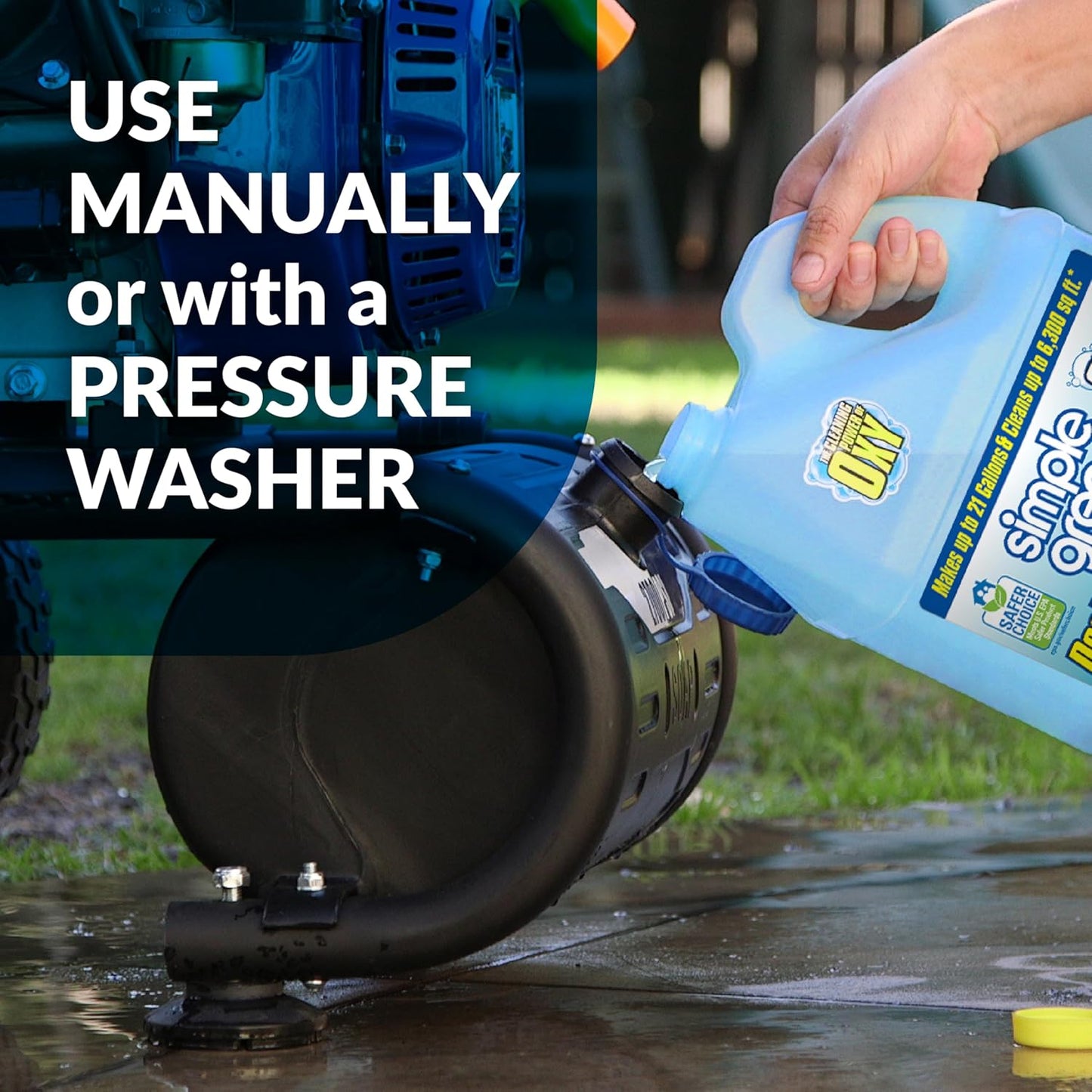 Simple Green Oxy Solve Deck and Fence Pressure Washer Cleaner – Restore Wood Finish Before Sealing Pergolas