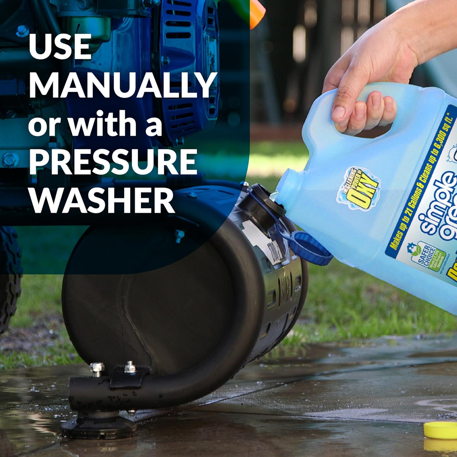 Simple Green Oxy Solve Deck and Fence Pressure Washer Cleaner – Restore Wood Finish Before Sealing Pergolas