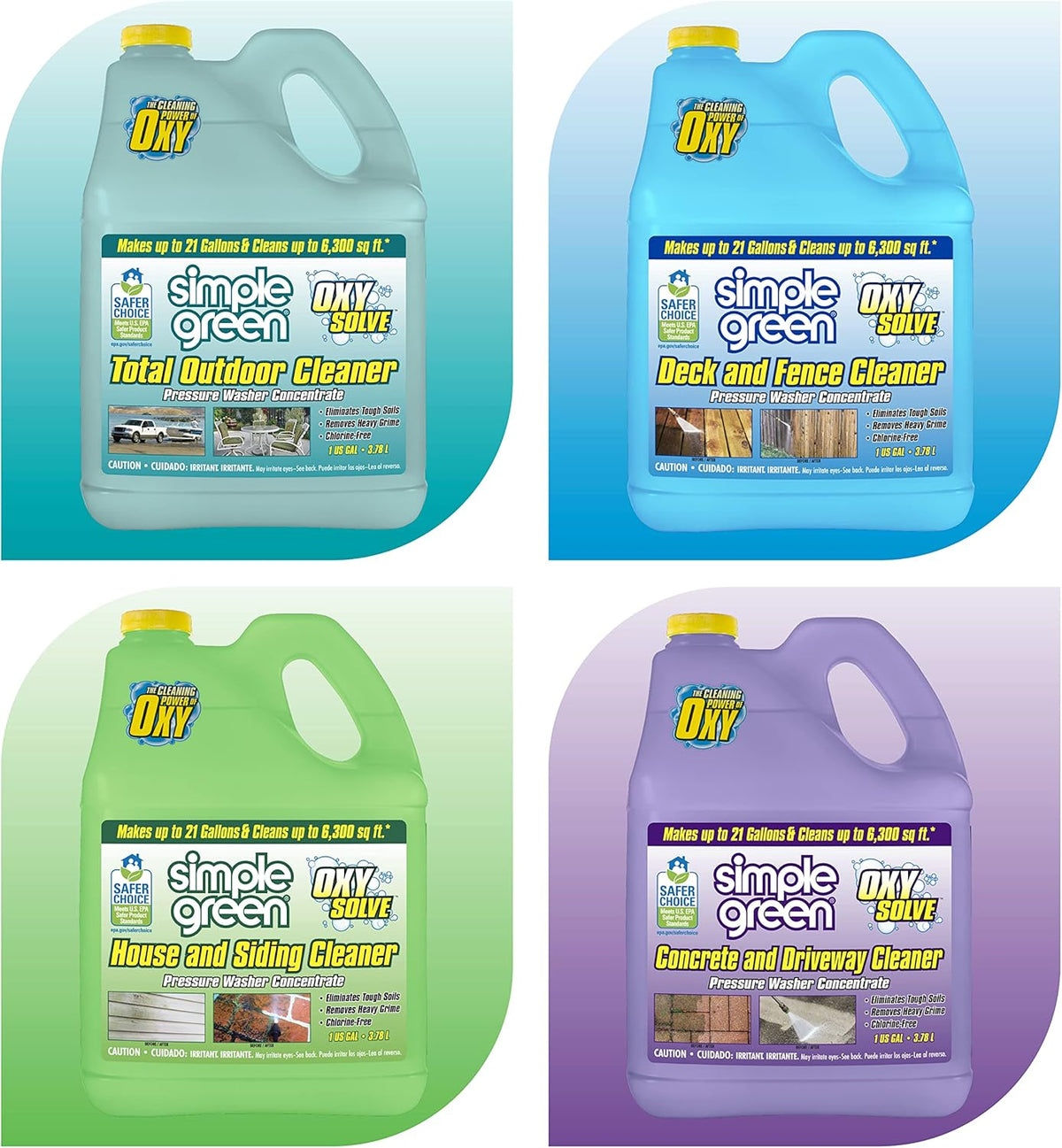 Simple Green Oxy Solve Outdoor Cleaner – 1 Gal Non-Toxic Solution Safe Around Kids, Pets, and Plants